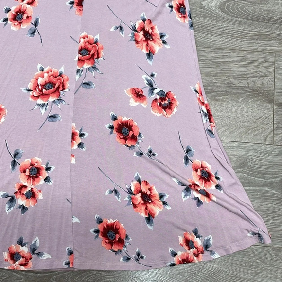 Forever 21+ Lavender Floral Sleeveless Swing Dress 1X - Picture 13 of 13